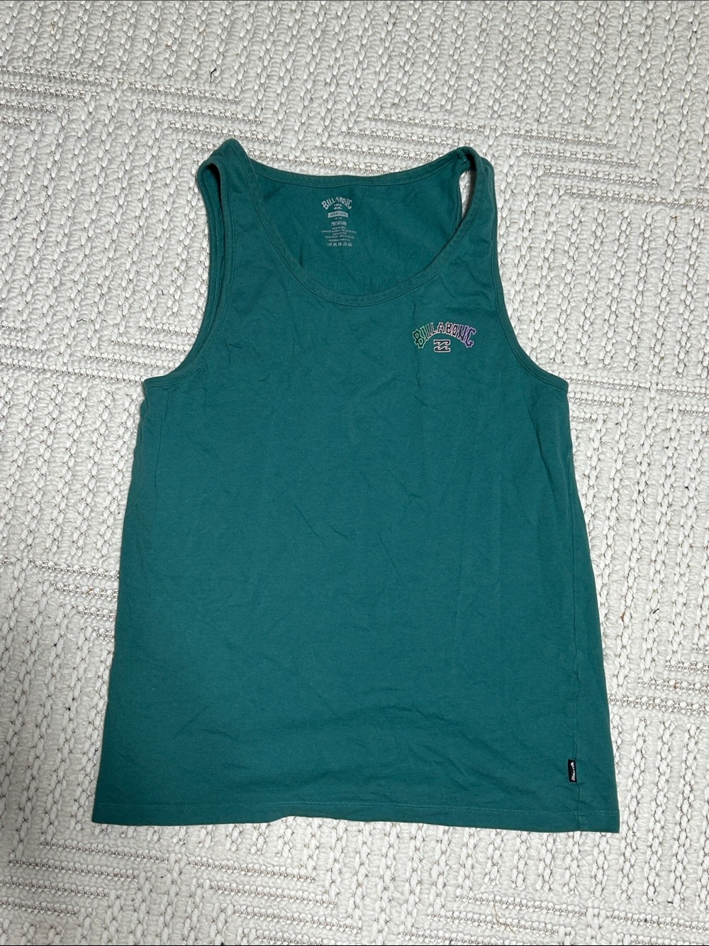 Billabong Teal Green Logo Tank Top
